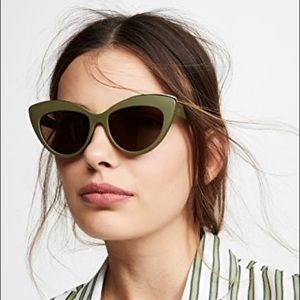 Le Specs Beautiful Stranger Matte Khaki Sunglasses + Case